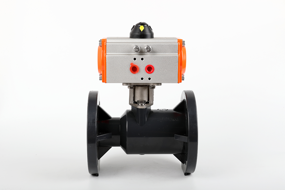 乐平气动法兰一体球阀